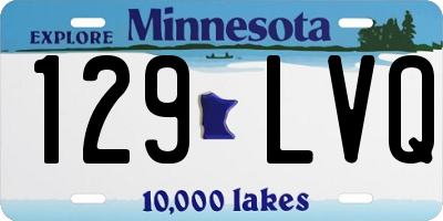 MN license plate 129LVQ