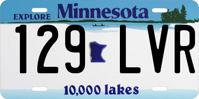 MN license plate 129LVR