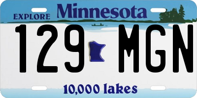 MN license plate 129MGN