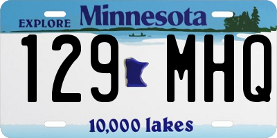 MN license plate 129MHQ