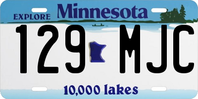 MN license plate 129MJC