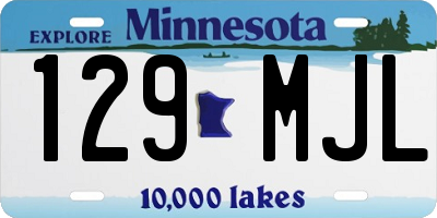 MN license plate 129MJL