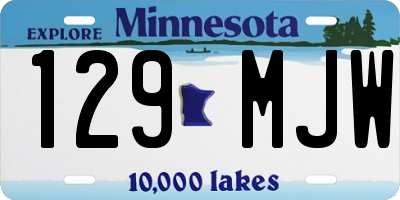 MN license plate 129MJW
