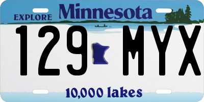 MN license plate 129MYX