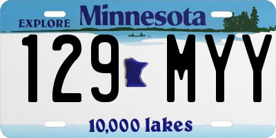 MN license plate 129MYY