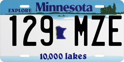 MN license plate 129MZE