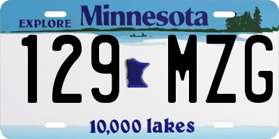 MN license plate 129MZG