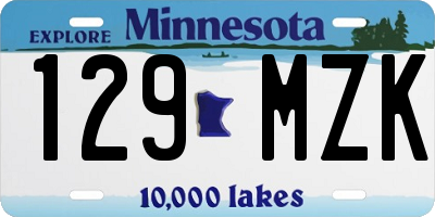 MN license plate 129MZK