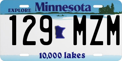 MN license plate 129MZM
