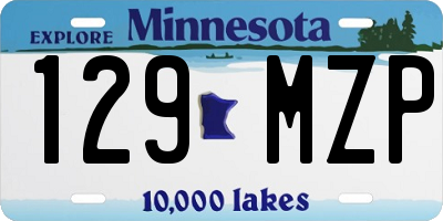 MN license plate 129MZP