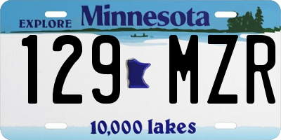 MN license plate 129MZR