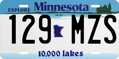 MN license plate 129MZS