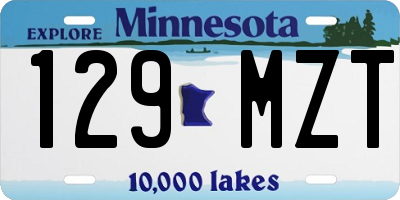 MN license plate 129MZT