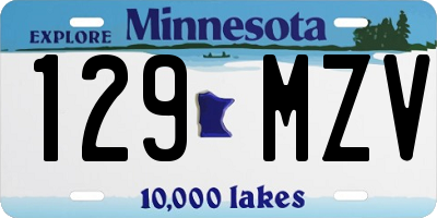 MN license plate 129MZV