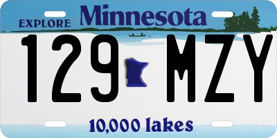 MN license plate 129MZY