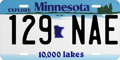 MN license plate 129NAE