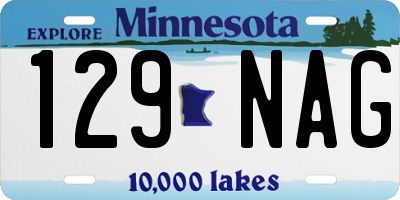 MN license plate 129NAG
