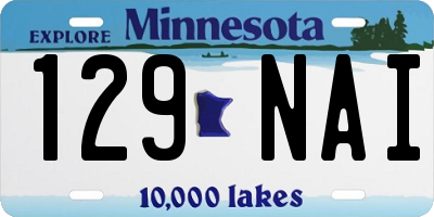 MN license plate 129NAI