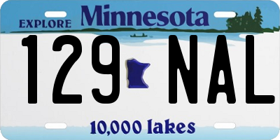 MN license plate 129NAL