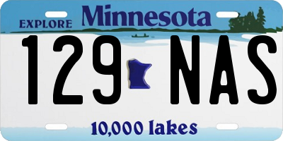 MN license plate 129NAS
