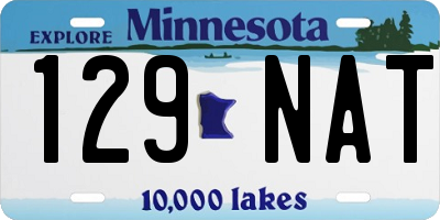 MN license plate 129NAT