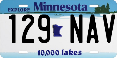 MN license plate 129NAV