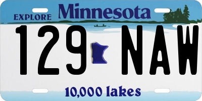 MN license plate 129NAW