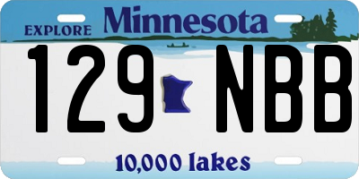 MN license plate 129NBB