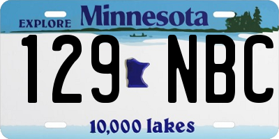 MN license plate 129NBC