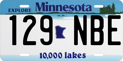MN license plate 129NBE