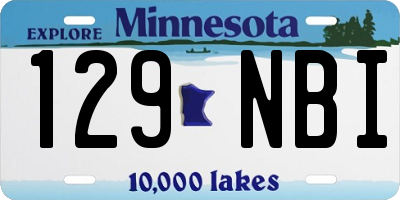 MN license plate 129NBI