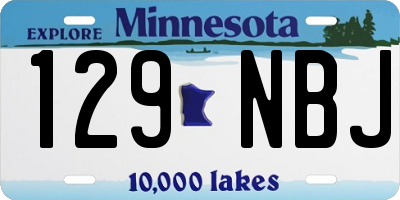 MN license plate 129NBJ