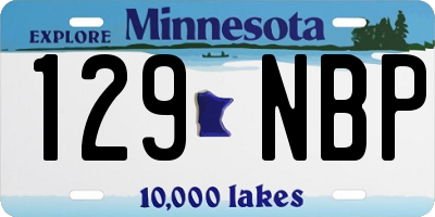 MN license plate 129NBP