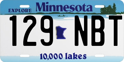 MN license plate 129NBT