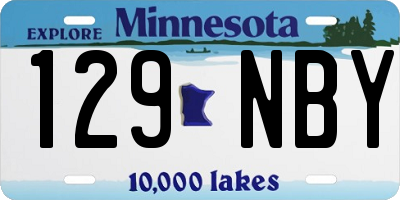 MN license plate 129NBY