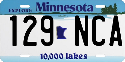MN license plate 129NCA