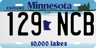 MN license plate 129NCB