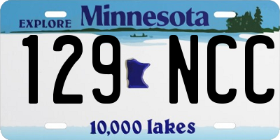 MN license plate 129NCC