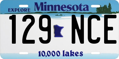 MN license plate 129NCE
