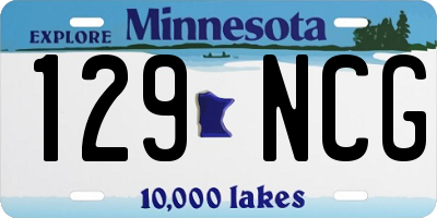 MN license plate 129NCG