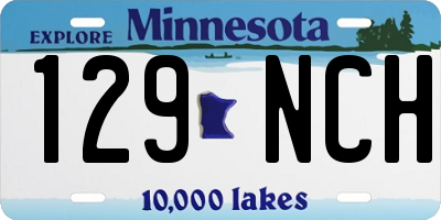 MN license plate 129NCH