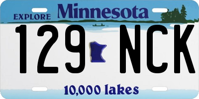 MN license plate 129NCK