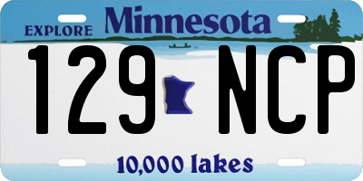 MN license plate 129NCP