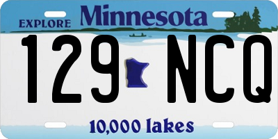 MN license plate 129NCQ