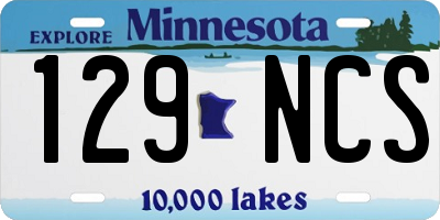 MN license plate 129NCS