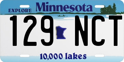 MN license plate 129NCT