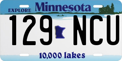 MN license plate 129NCU