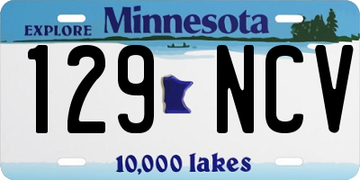 MN license plate 129NCV