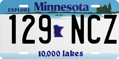 MN license plate 129NCZ