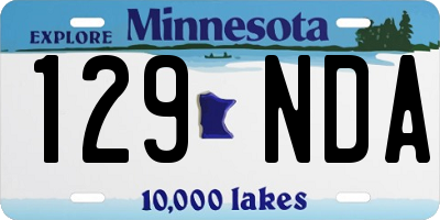 MN license plate 129NDA